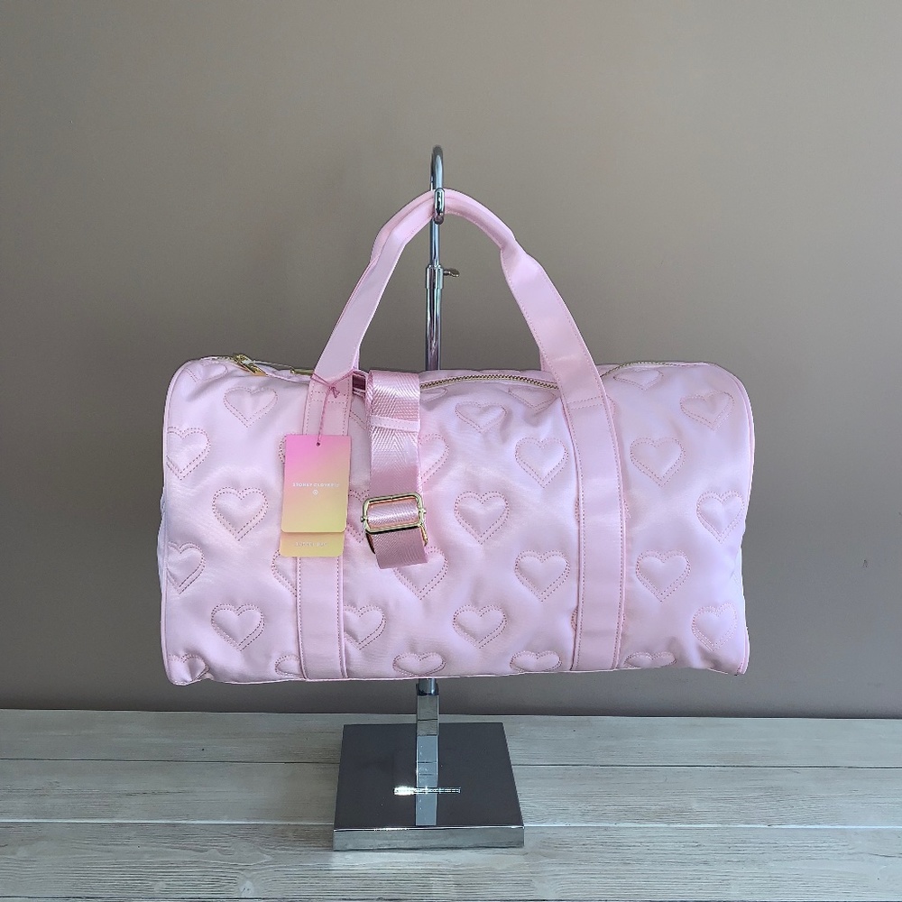 NWT Quilted Hearts Duffle Bag - Stoney Clover Lane x Target Light Pink - Picture 3 of 8
